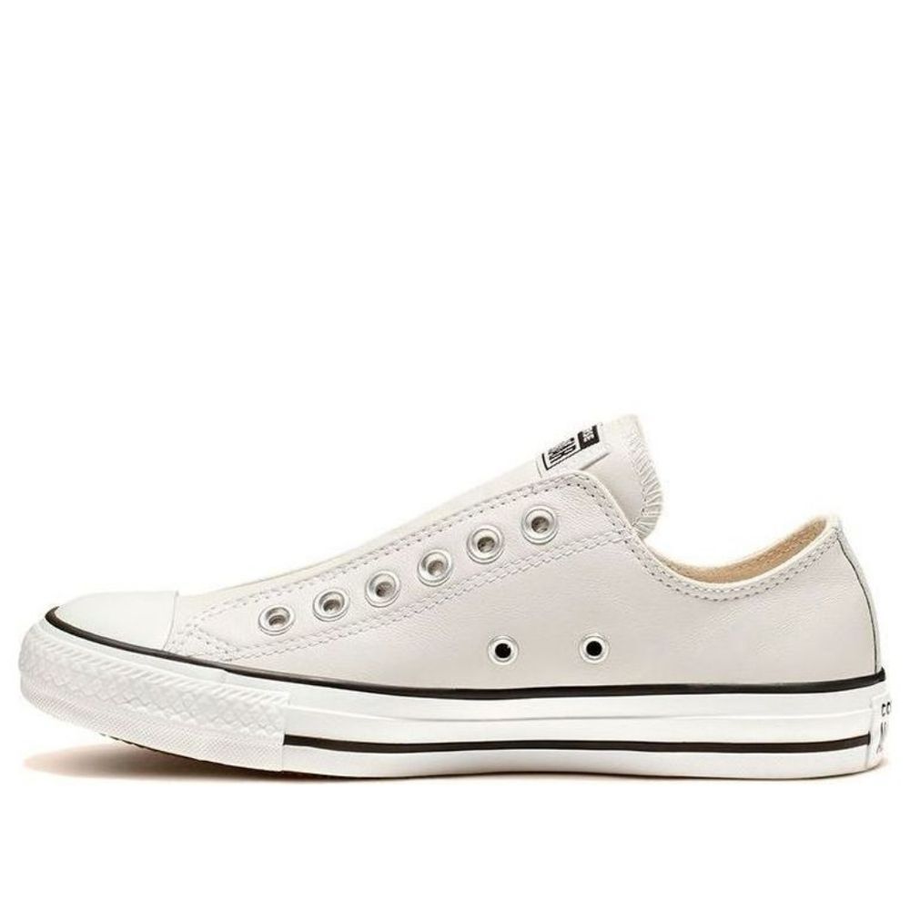 Converse CTAS Slip On Leather Sneakers Mouse Grey White Size 9 NIB Low Top